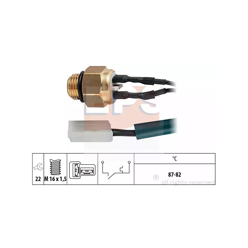 Radiatoriaus ventiliatoriaus temperatūros jungiklis  EPS 1.850.199
