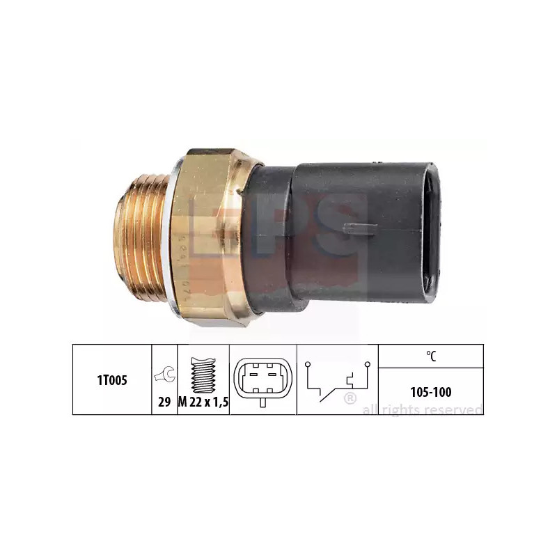 Radiatoriaus ventiliatoriaus temperatūros jungiklis  EPS 1.850.241