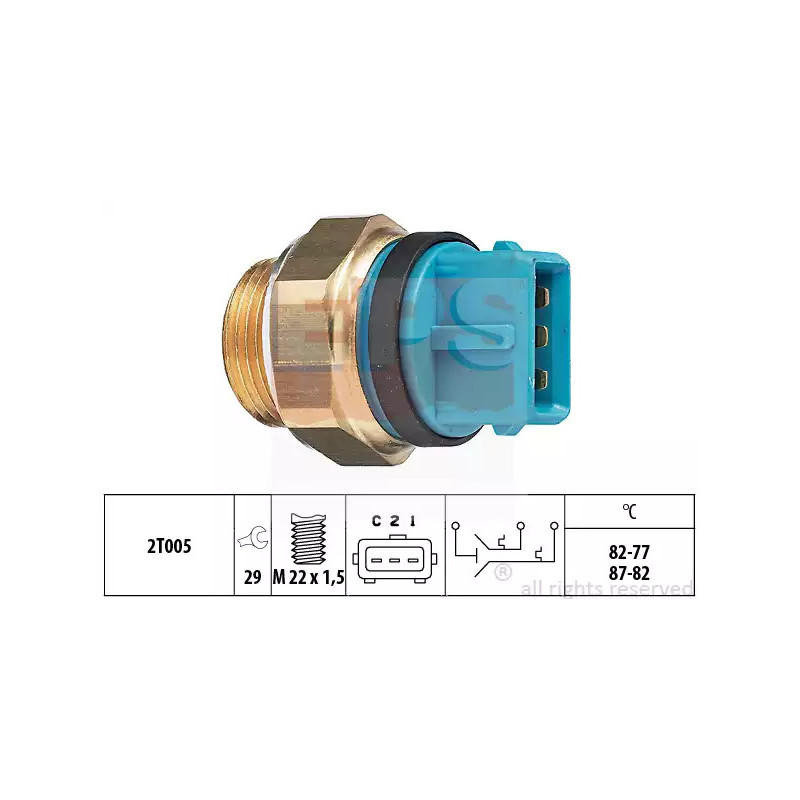 Radiatoriaus ventiliatoriaus temperatūros jungiklis  EPS 1.850.630