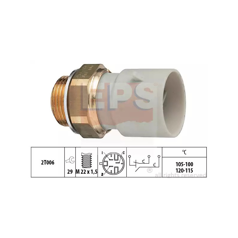 Radiatoriaus ventiliatoriaus temperatūros jungiklis  EPS 1.850.649