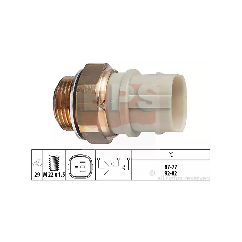 Radiatoriaus ventiliatoriaus temperatūros jungiklis  EPS 1.850.651