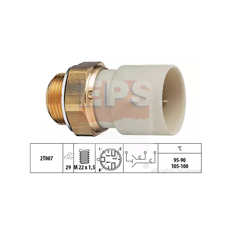 Radiatoriaus ventiliatoriaus temperatūros jungiklis  EPS 1.850.688