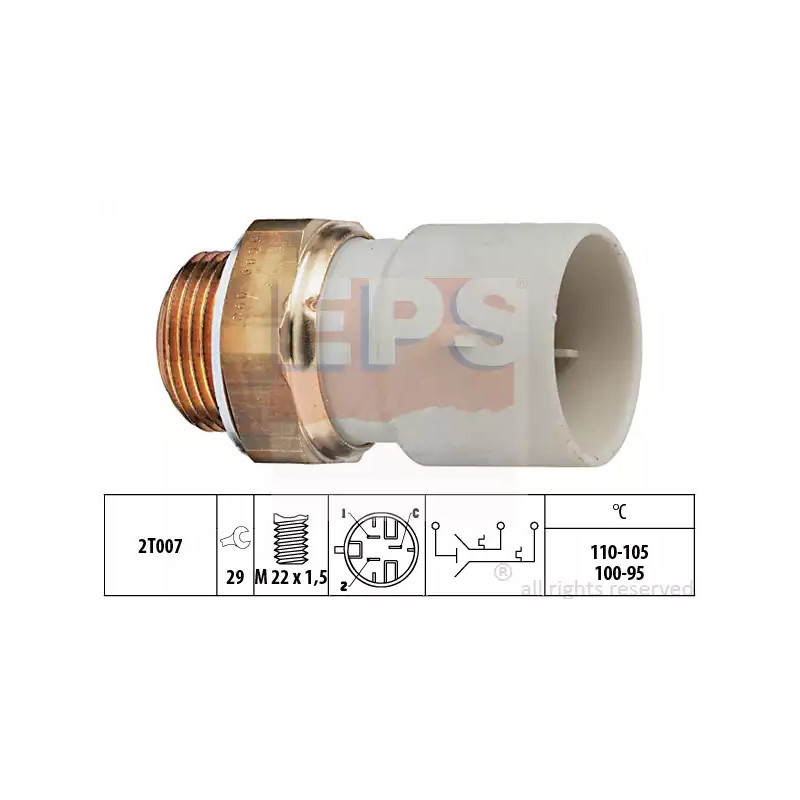 Radiatoriaus ventiliatoriaus temperatūros jungiklis  EPS 1.850.689