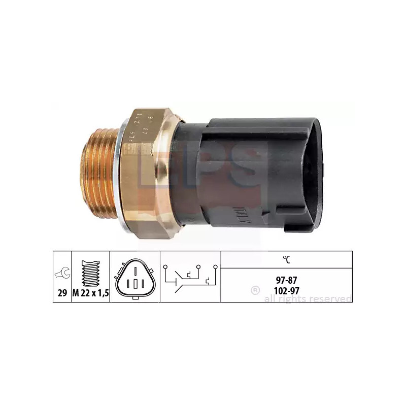 Radiatoriaus ventiliatoriaus temperatūros jungiklis  EPS 1.850.690