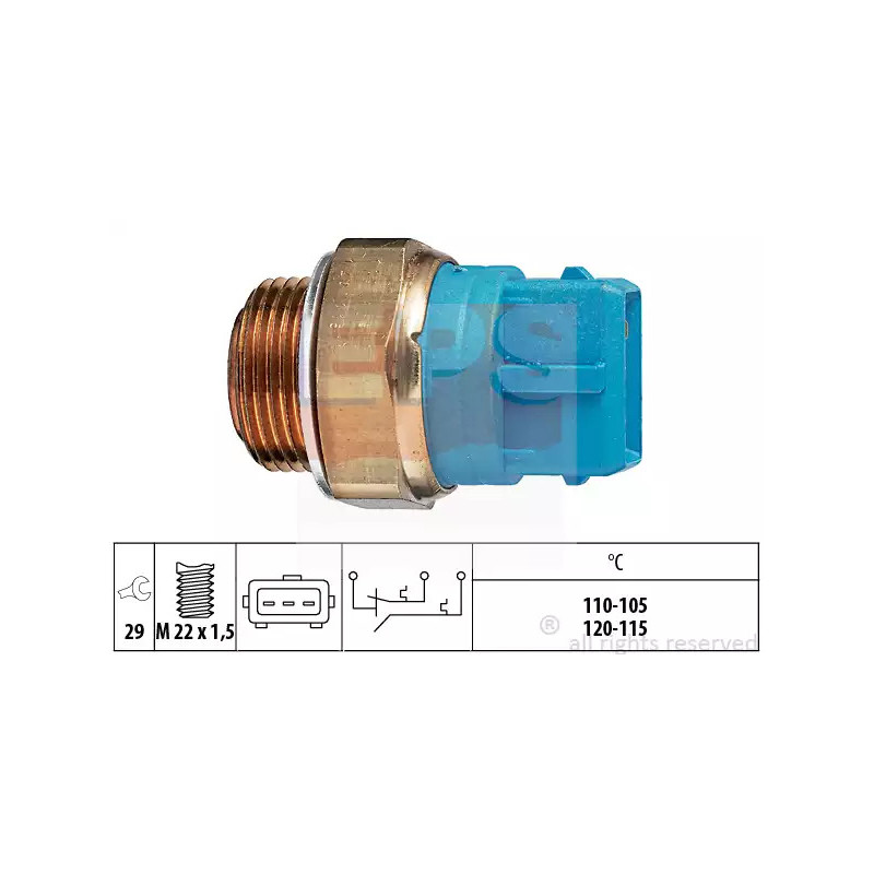 Radiatoriaus ventiliatoriaus temperatūros jungiklis  EPS 1.850.680