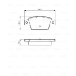 Diskinių stabdžių trinkelių rinkinys  BOSCH 0 986 494 536