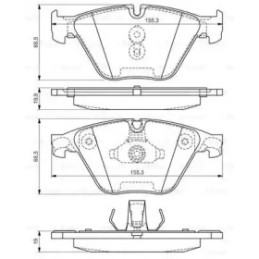 Diskinių stabdžių trinkelių rinkinys  BOSCH 0 986 494 549