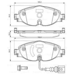 Diskinių stabdžių trinkelių rinkinys  BOSCH 0 986 494 660