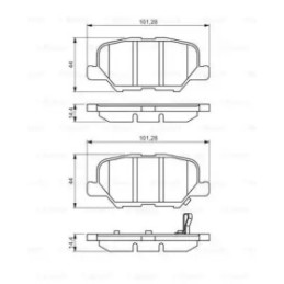 Diskinių stabdžių trinkelių rinkinys  BOSCH 0 986 495 358