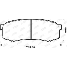 Diskinių stabdžių trinkelių rinkinys  JURID 572245J