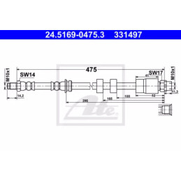 Stabdžių žarnelė  ATE 24.5169-0475.3