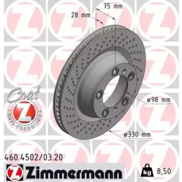 Stabdžių diskas  ZIMMERMANN 460.4503.20