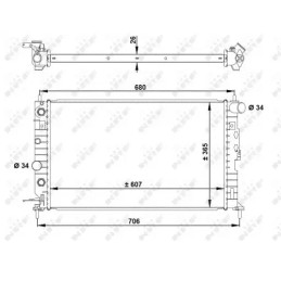 Variklio aušinimo radiatorius  NRF 50219A