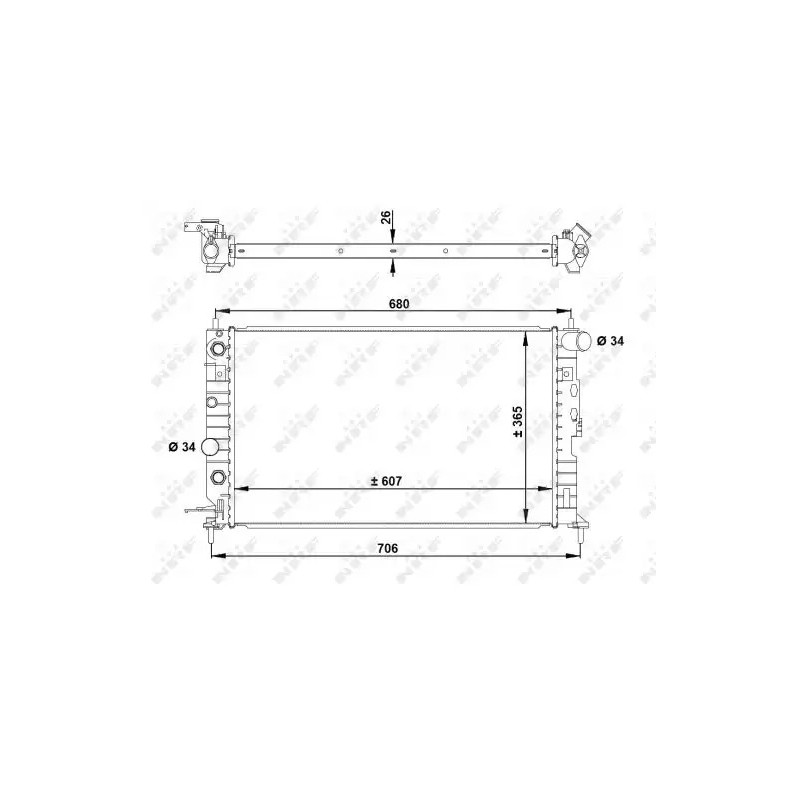 Variklio aušinimo radiatorius  NRF 50219A