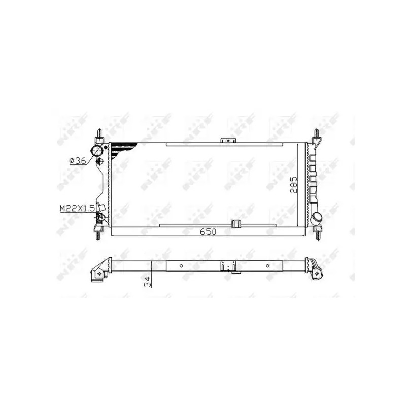 Variklio aušinimo radiatorius  NRF 507522A