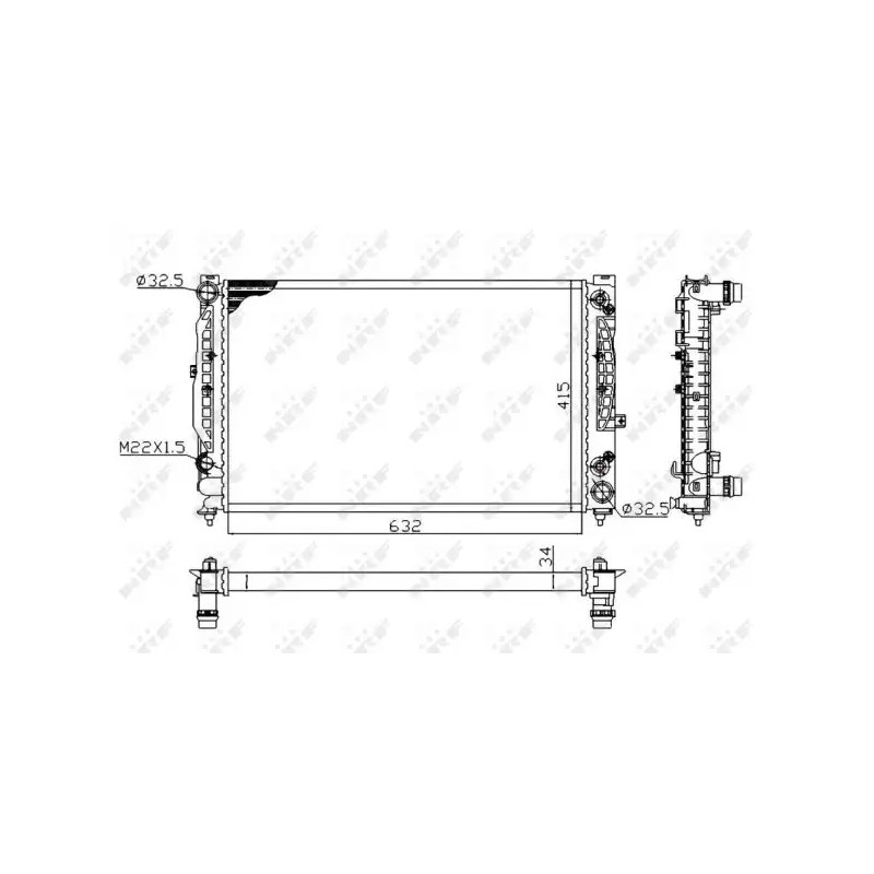 Variklio aušinimo radiatorius  NRF 519504A