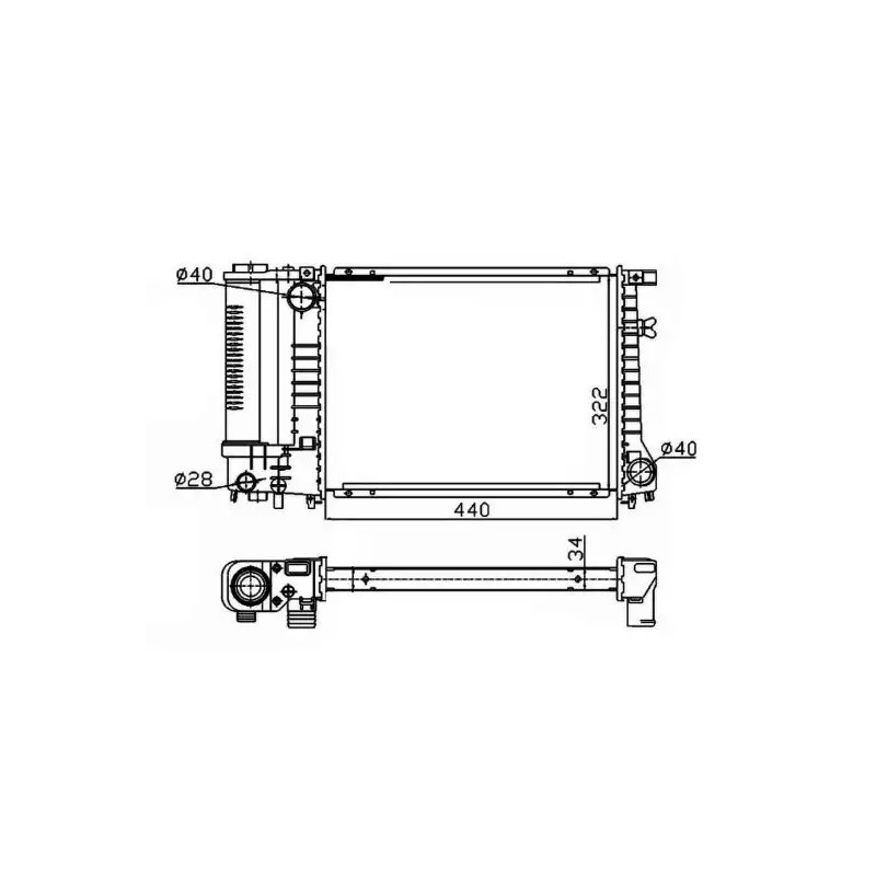 Variklio aušinimo radiatorius  NRF 53426A