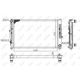 Variklio aušinimo radiatorius  NRF 539504A