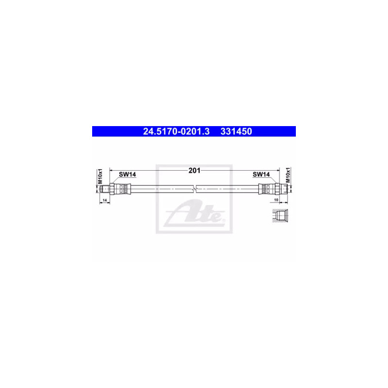 Stabdžių žarnelė  ATE 24.5170-0201.3