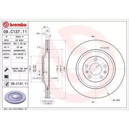 Stabdžių diskas  BREMBO 09.C137.11