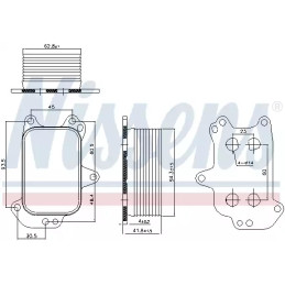 Variklio alyvos aušintuvas  NISSENS 90966