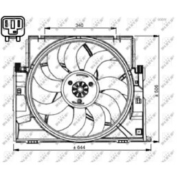Radiatoriaus ventiliatorius  NRF 47736