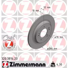 Stabdžių diskas  ZIMMERMANN 320.3814.20