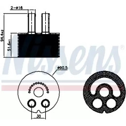 Variklio alyvos aušintuvas  NISSENS 90935