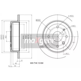 Stabdžių diskas  MAXGEAR 19-2223