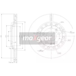 Stabdžių diskas  MAXGEAR 19-2512