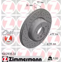 Stabdžių diskas  ZIMMERMANN 150.2935.32