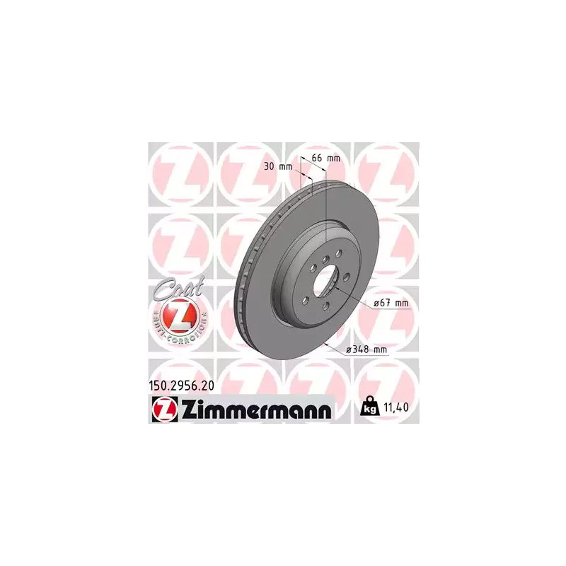 Stabdžių diskas  ZIMMERMANN 150.2956.20