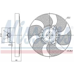 Radiatoriaus ventiliatorius  NISSENS 85900