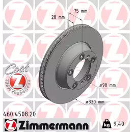 Stabdžių diskas  ZIMMERMANN 460.4508.20