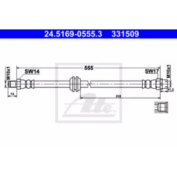 Stabdžių žarnelė  ATE 24.5169-0555.3