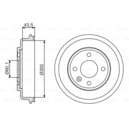 Stabdžių būgnas  BOSCH 0 986 477 313