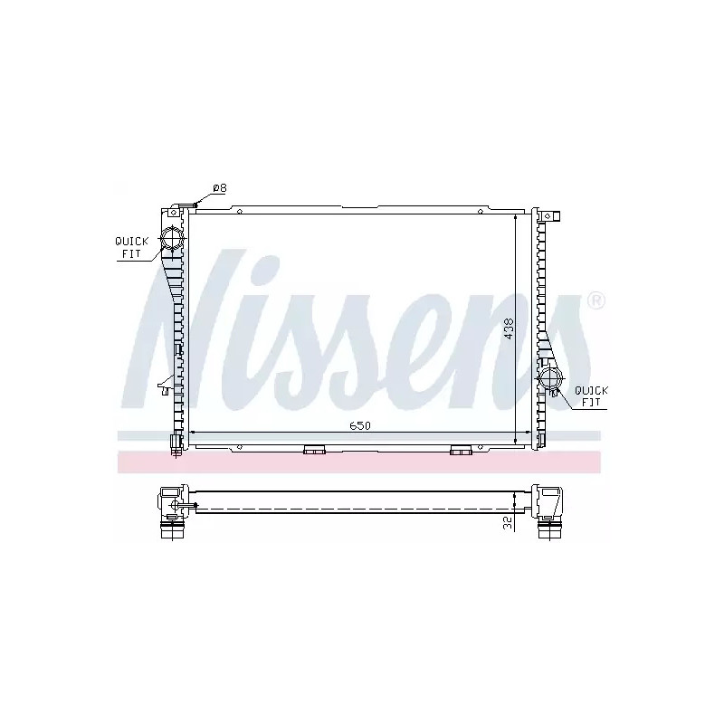 Variklio aušinimo radiatorius  NISSENS 60648