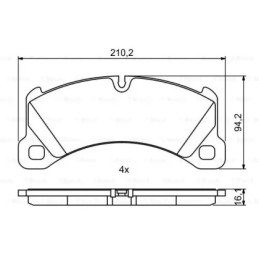 Diskinių stabdžių trinkelių rinkinys  BOSCH 0 986 494 757