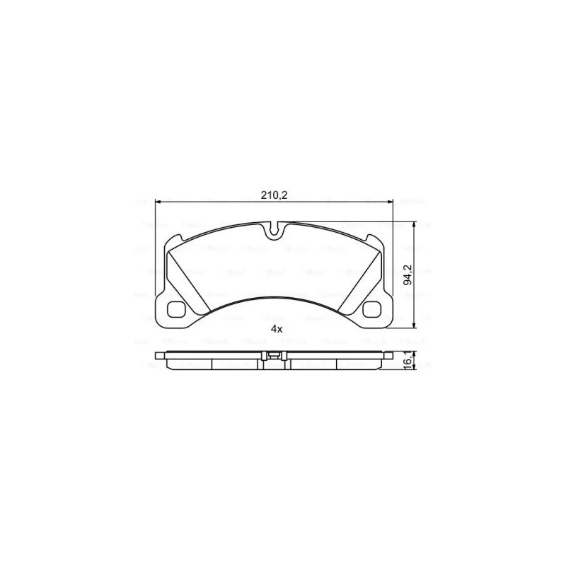 Diskinių stabdžių trinkelių rinkinys  BOSCH 0 986 494 757