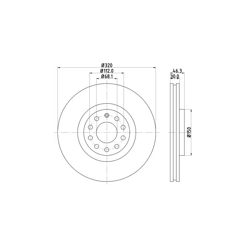 Stabdžių diskas  MINTEX MDC1444C