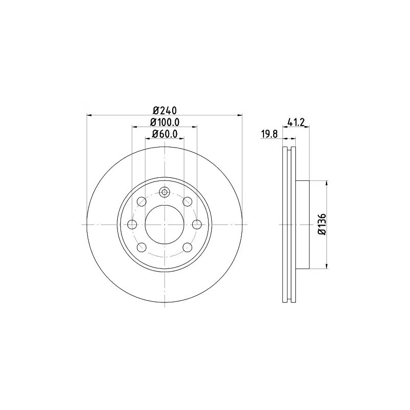 Stabdžių diskas  MINTEX MDC1454C