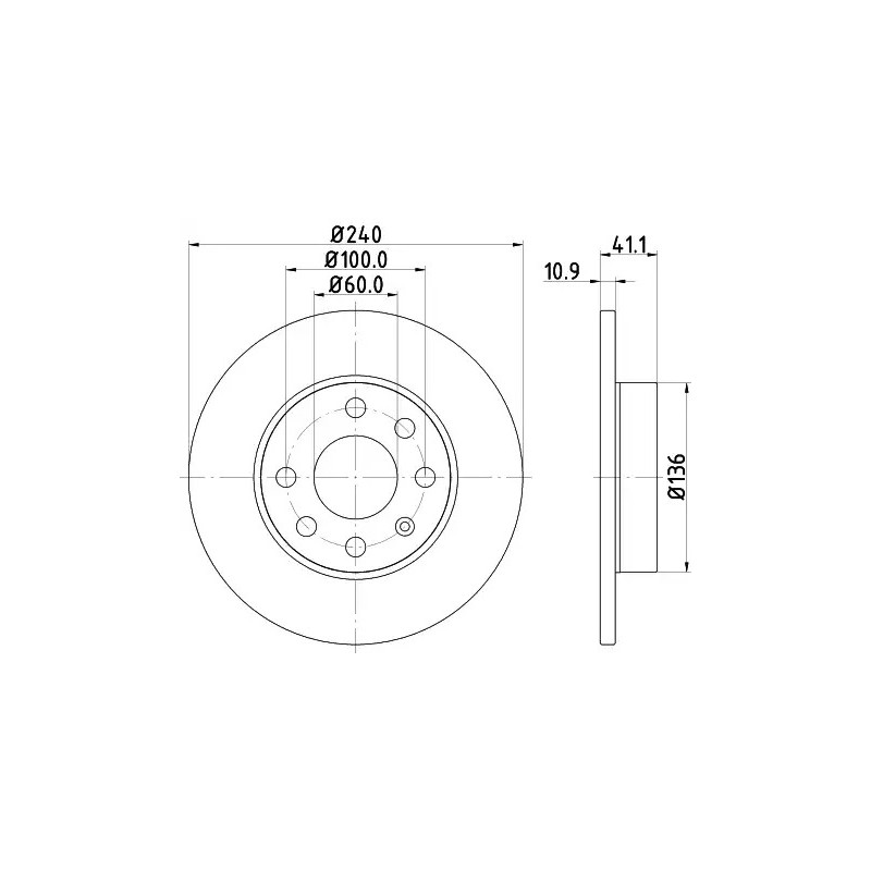 Stabdžių diskas  MINTEX MDC1453C