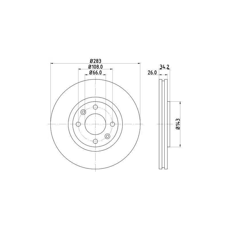 Stabdžių diskas  MINTEX MDC1492C