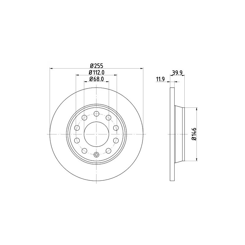 Stabdžių diskas  MINTEX MDC1541C