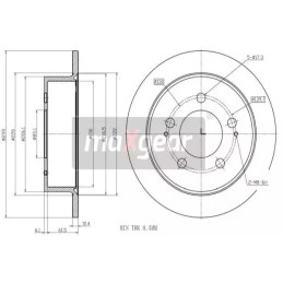 Stabdžių diskas  MAXGEAR 19-3199