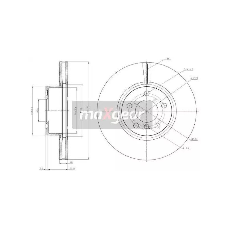 Stabdžių diskas  MAXGEAR 19-3207