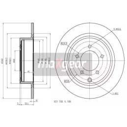 Stabdžių diskas  MAXGEAR 19-3214