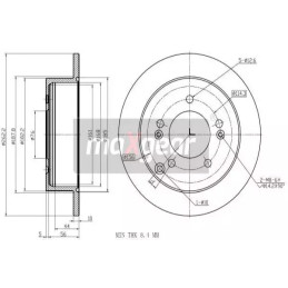 Stabdžių diskas  MAXGEAR 19-3243