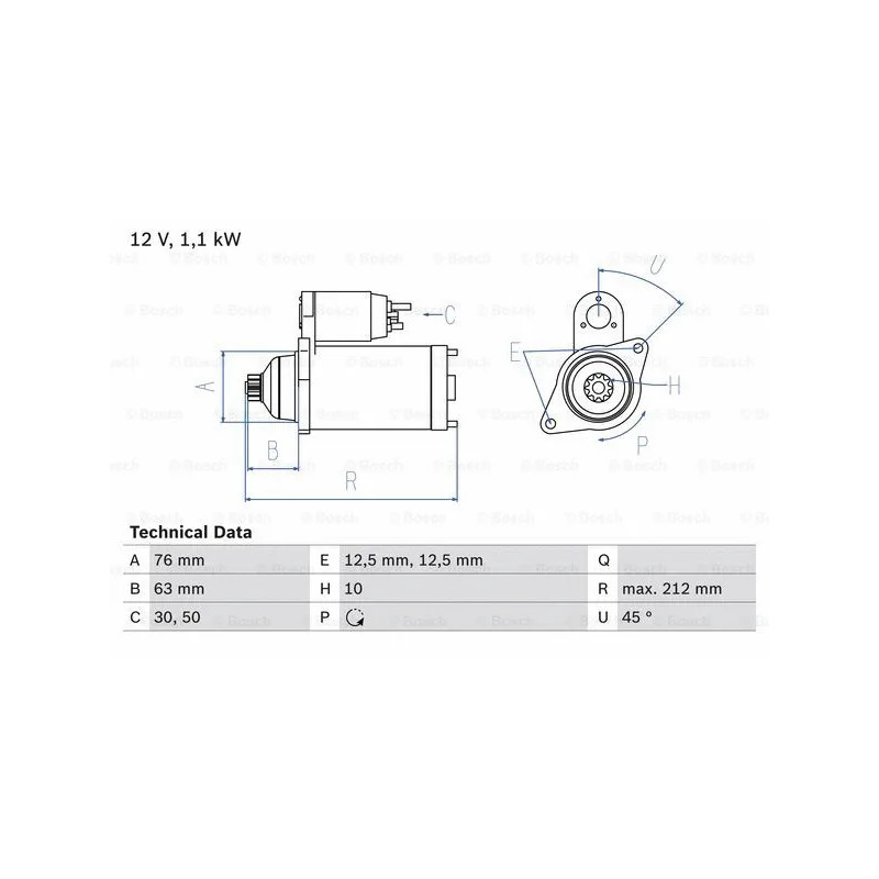 Starteris  BOSCH 0 986 027 090