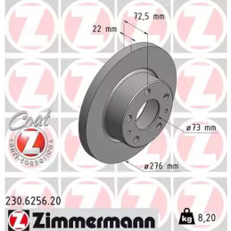 Stabdžių diskas  ZIMMERMANN 230.6256.20